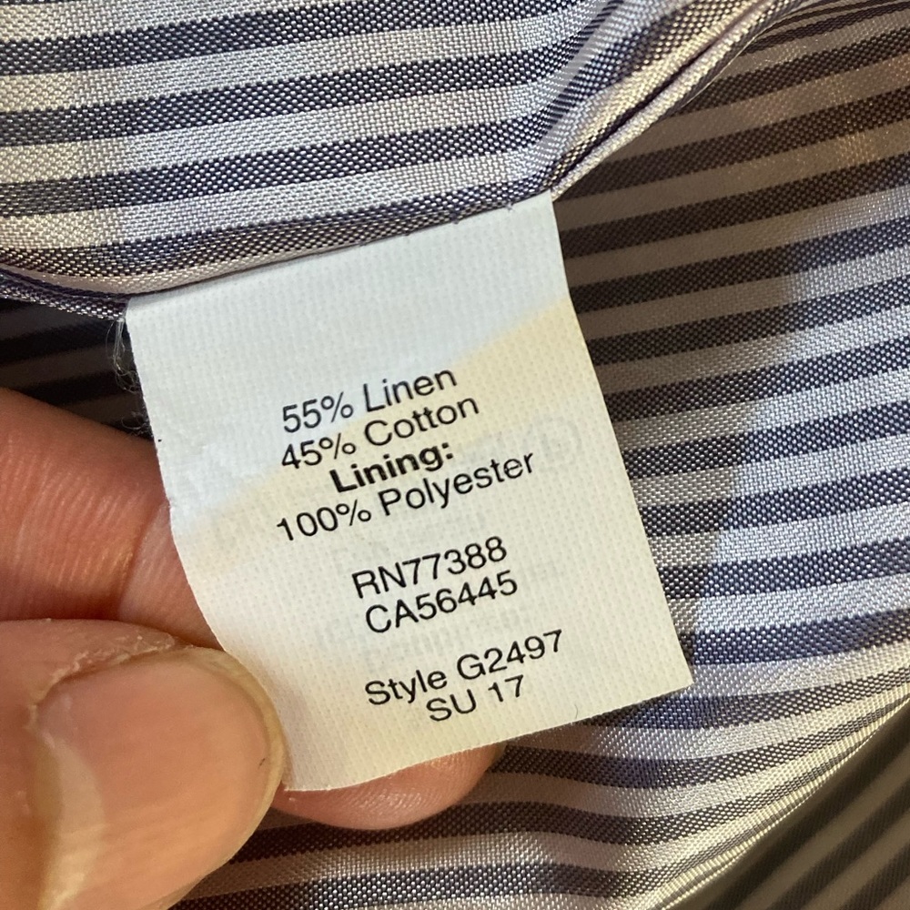 J Crew Chambray Linen Blazer size 00 - Picture 6 of 11